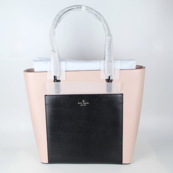 NWT Kate Spade Colorblock Leather Tote | Chic Work & Everyday Bag | Office Glam - Picture 3 of 12
